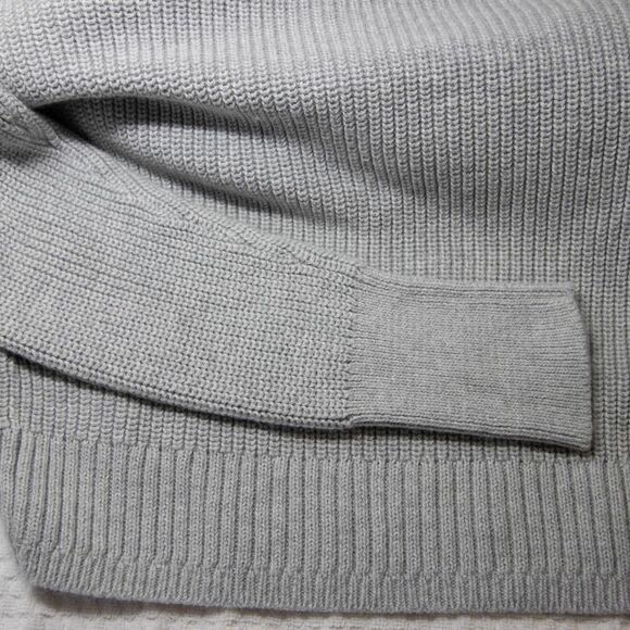 NWOT J Crew Ribbed cotton-cashmere relaxed turtleneck sweater, gray, XS - Picture 13 of 13